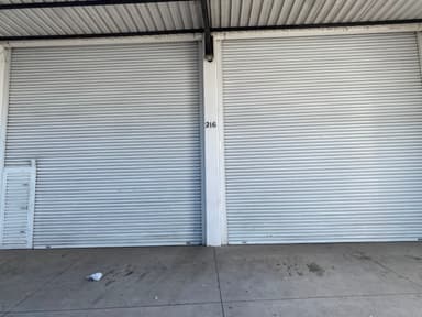 Gray door of an garage