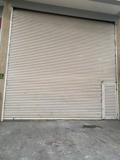 Gray door of an garage