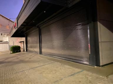 Gray door of an garage
