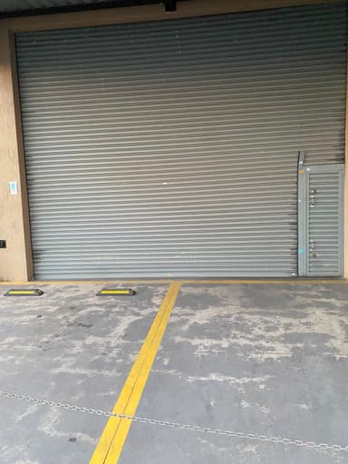 Gray door of an garage