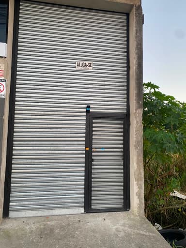 Gray door of an garage