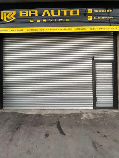 Gray door of an garage