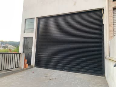 Gray door of an garage